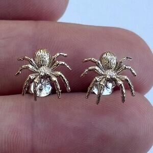 Bronze Spider Post Earrings